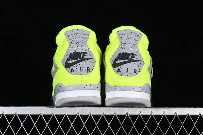 All categories Air Jordan Jordan series basketball shoes Air Jordan 4 Air Jordan 4 Retro "Bred Reimagined" AJ4 Joe 4 fluorescent yellow tennis felt upper DV6773-700